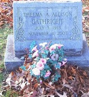 Thelma Allison Armentrout Gathright Thelma Allison Armentrout Gathright