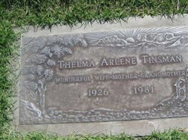 Thelma Arlene Tinsman Thelma Arlene Tinsman