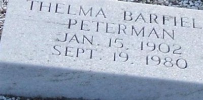 Thelma Barfield Peterman Thelma Barfield Peterman