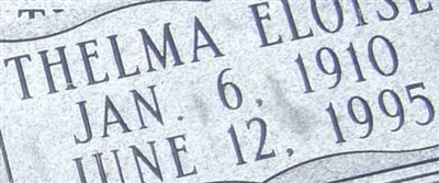 Thelma Eloise Tillotson Thelma Eloise Tillotson