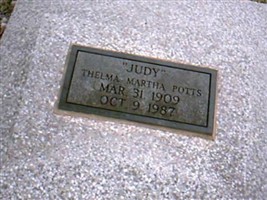 Thelma Martha "Judy" Potts Thelma Martha "Judy" Potts