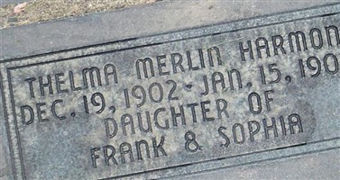 Thelma Merlin Harmon Thelma Merlin Harmon