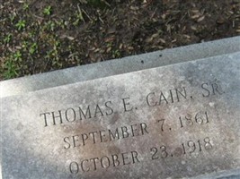 Thomas E. Cain, Sr Thomas E. Cain, Sr