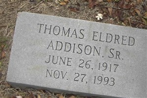 Thomas Eldred Addison, Sr Thomas Eldred Addison, Sr