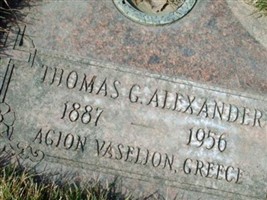 Thomas George Alexander Thomas George Alexander