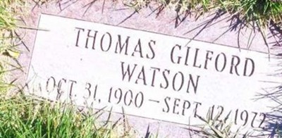 Thomas Gilford Watson Thomas Gilford Watson