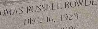 Thomas Russell Bowden, Sr Thomas Russell Bowden, Sr