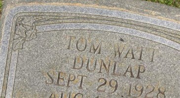 Thomas Watt Dunlap Thomas Watt Dunlap
