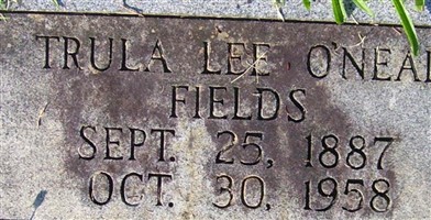 Trula Lee O'Neal Fields Trula Lee O'Neal Fields