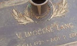V. Imogene Lang V. Imogene Lang