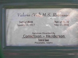 Valeria (Val) M. S. Robinson Valeria (Val) M. S. Robinson
