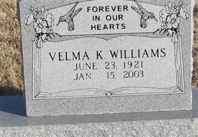 Velma K. Williams Velma K. Williams