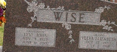 Velva Elizabeth Wise Velva Elizabeth Wise