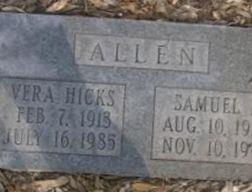 Vera Lucille Hicks Allen