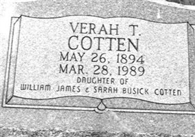 Verah T. Cotten Verah T. Cotten