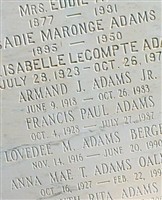 Verline "BEE" Watkins Adams Verline "BEE" Watkins Adams