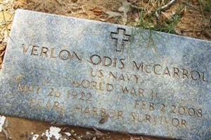 Verlon Odis McCarroll Verlon Odis McCarroll