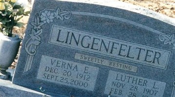 Verna Elizabeth Nichols Lingenfelter Verna Elizabeth Nichols Lingenfelter