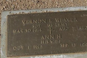 Vernon L Weaver Vernon L Weaver