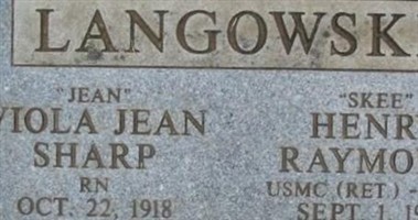 Viola Jean Sharp Langowski Viola Jean Sharp Langowski