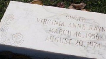 Virginia Anne "Ginger" Rayner Virginia Anne "Ginger" Rayner