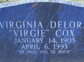 Virginia Delora Addington Cox Virginia Delora Addington Cox