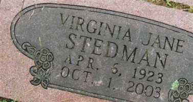 Virginia Jane Carns Stedman Virginia Jane Carns Stedman