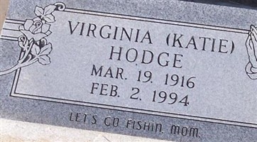 Virginia "Katie" Hodge Virginia "Katie" Hodge