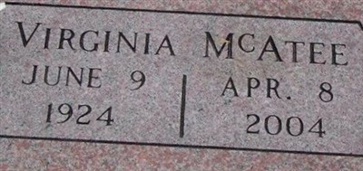 Virginia Lee Custard McAtee Virginia Lee Custard McAtee