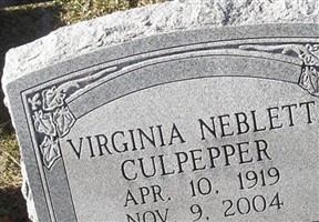 Virginia Lucille Neblett Culpepper