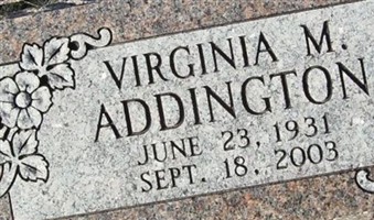 Virginia M Addington