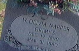 W Olivia Napper Grimes W Olivia Napper Grimes