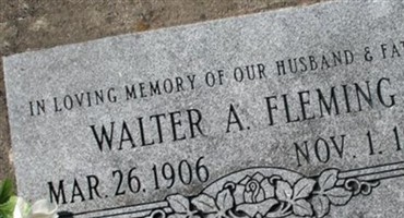 Walter A Fleming Walter A Fleming