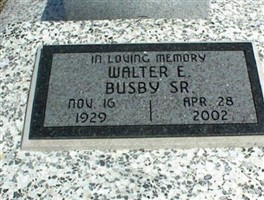 Walter E. Busby, Sr Walter E. Busby, Sr