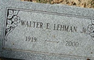 Walter E Lehman, Jr Walter E Lehman, Jr