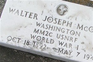 Walter Joseph McCool Walter Joseph McCool