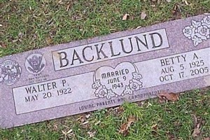Walter P Backlund Walter P Backlund