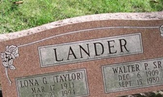 Walter P. Lander, Sr Walter P. Lander, Sr