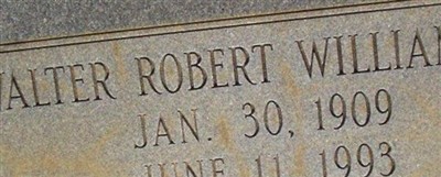 Walter Robert Williams, Jr Walter Robert Williams, Jr