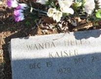 Wanda Helen Kaiser Wanda Helen Kaiser