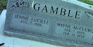 Wayne McClurg Gamble Wayne McClurg Gamble
