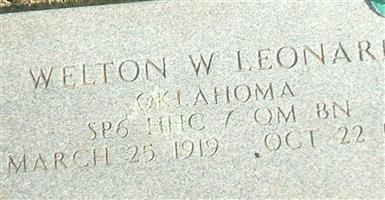 Welton W Leonard Welton W Leonard