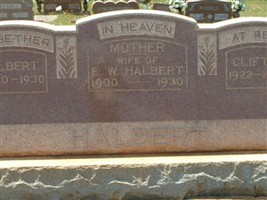 Wife of E. W. Halbert