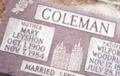 Wilford Woodruff Coleman Wilford Woodruff Coleman