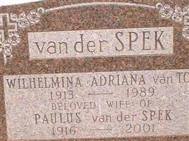 Wilhelmina Adriana Van Tol Van Der Spek