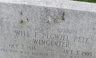 Will F "Pegwill Pete" Wingerter