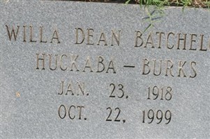 Willa Dean Batchelor Huckaba-Burks