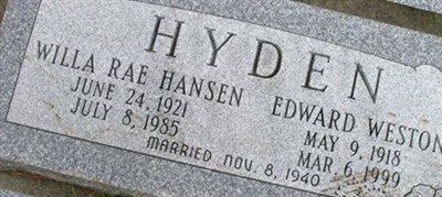 Willa Rae Hansen Hyden