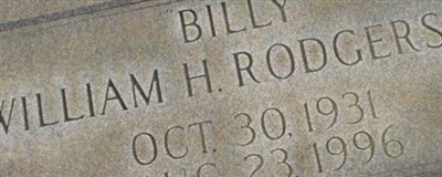 William H. "Billy" Rodgers, Jr William H. "Billy" Rodgers, Jr