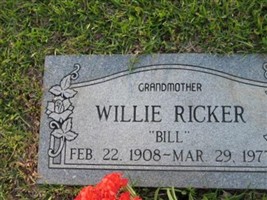 Willie ""Bill"" Ricker Willie ""Bill"" Ricker